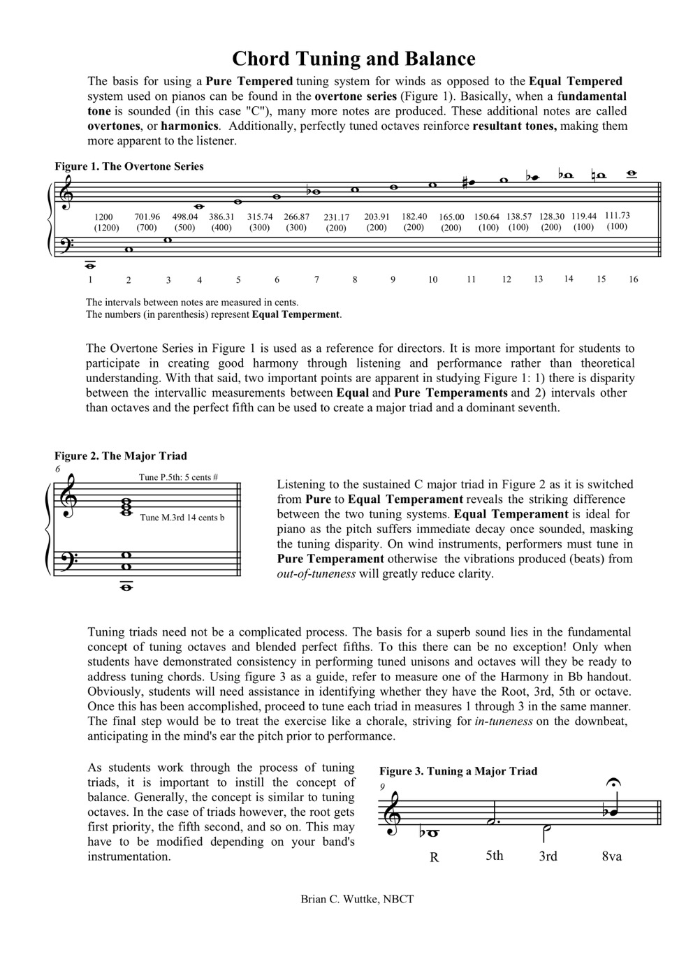 chord tuning and balance